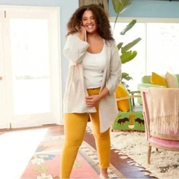 Donni Sandwash Pinstripe Open-Front Cardigan, OSFM, NWT - Picture 5 of 10